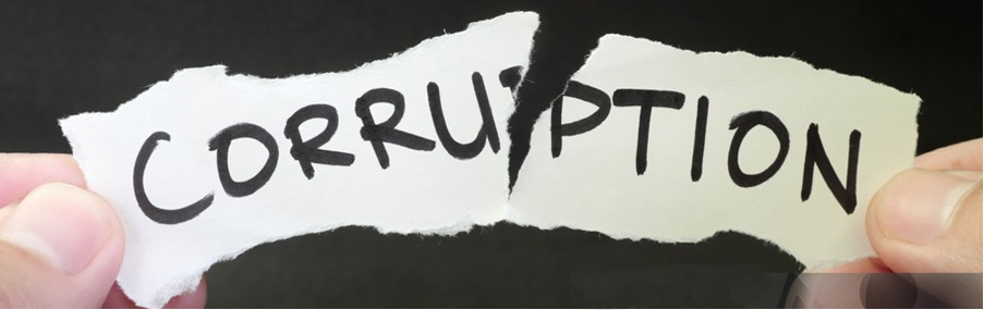 Corruption banner